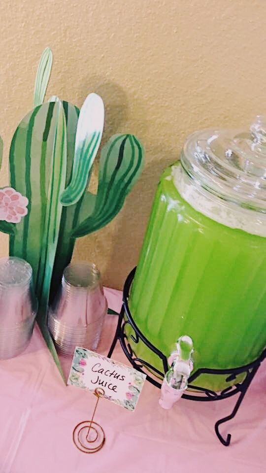 Cactus Juice for succulent baby shower | Busy Life Healthy Wife