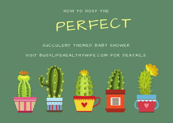 how to have the perfect succulent baby shower | Busy Life Healthy Wife