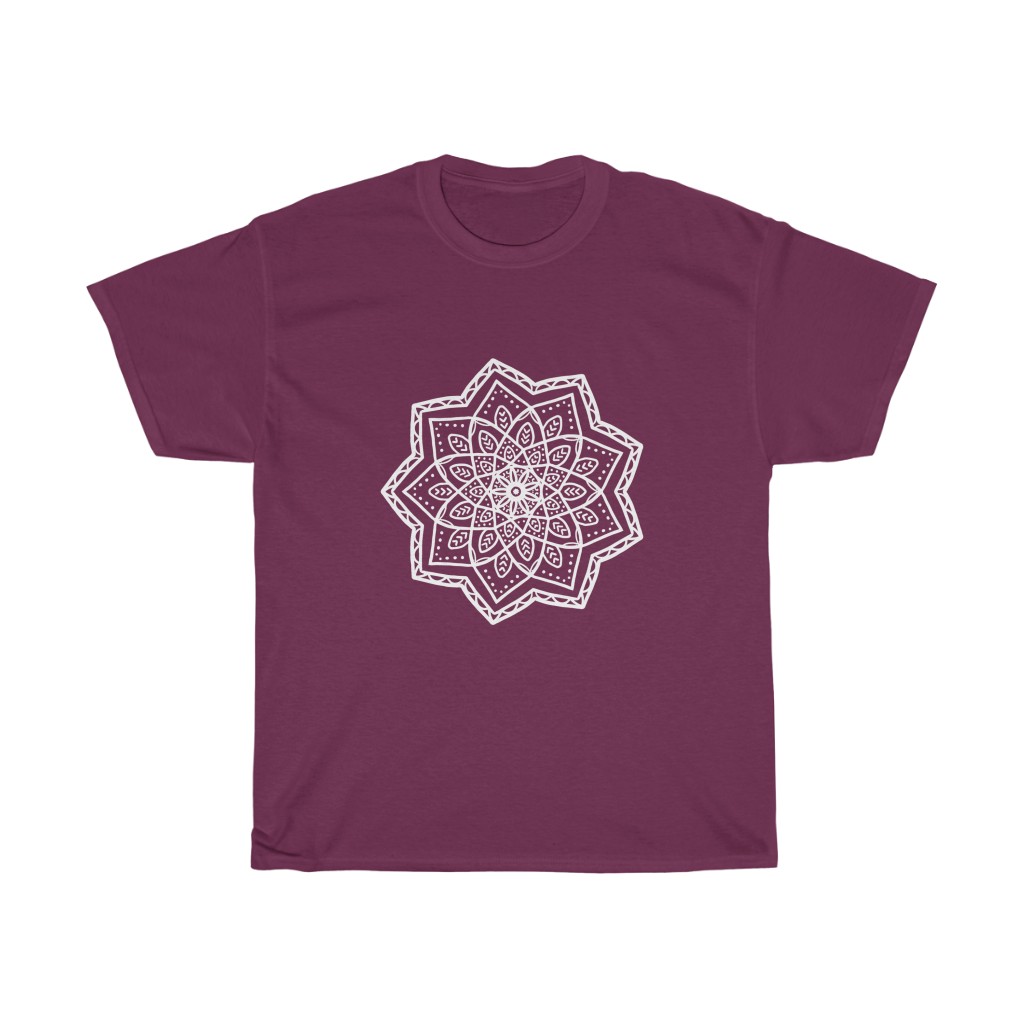 Shirt featuring a white mandala | how to live holistically| Busy Life Healthy Wife
