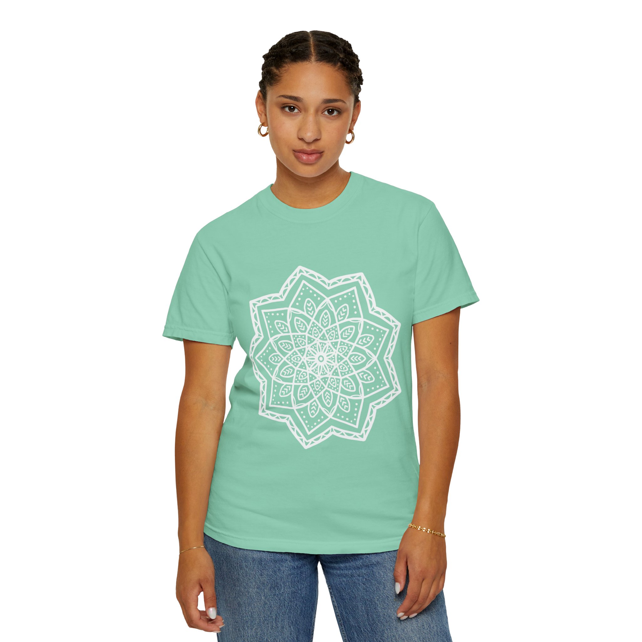 White Mandala Graphic Tee - Image 12