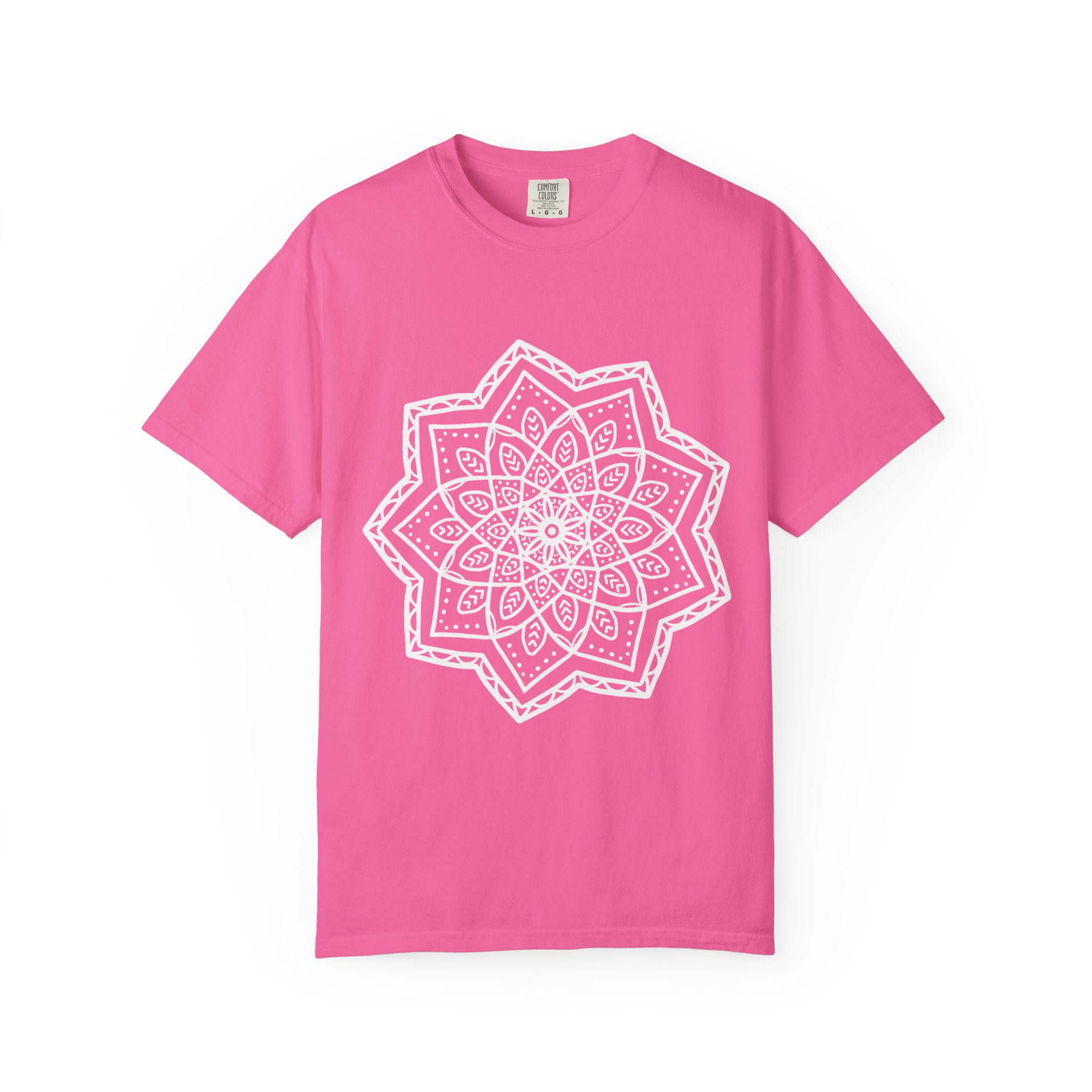 White Mandala Graphic Tee - Image 21